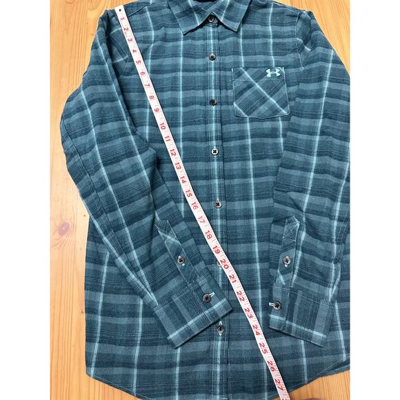 Under Armour Womens ColdGear Long Sleeve Flannel Shirt Small - Picture 4 of 5